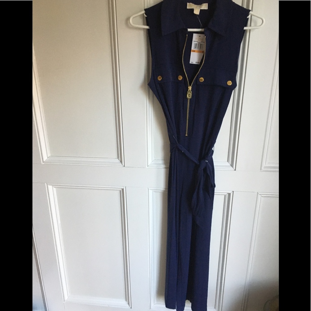 NEW without tags MK Sleeveless Jumpsuit QU08F603TW True Blue
